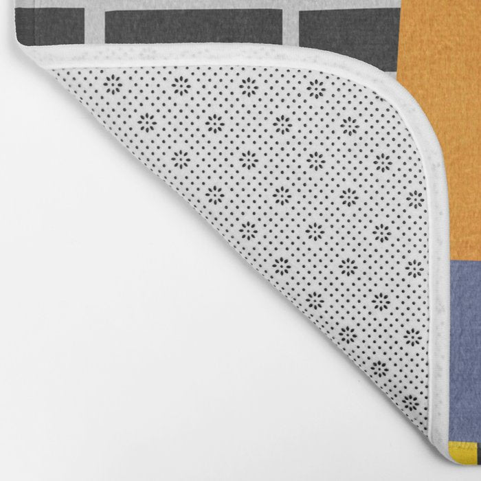 Modern Multicolor Patchwork Design Bath Mat Gallery Image 2
