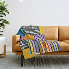 Modern Multicolor Patchwork Design Throw Blanket Gallery Image 1