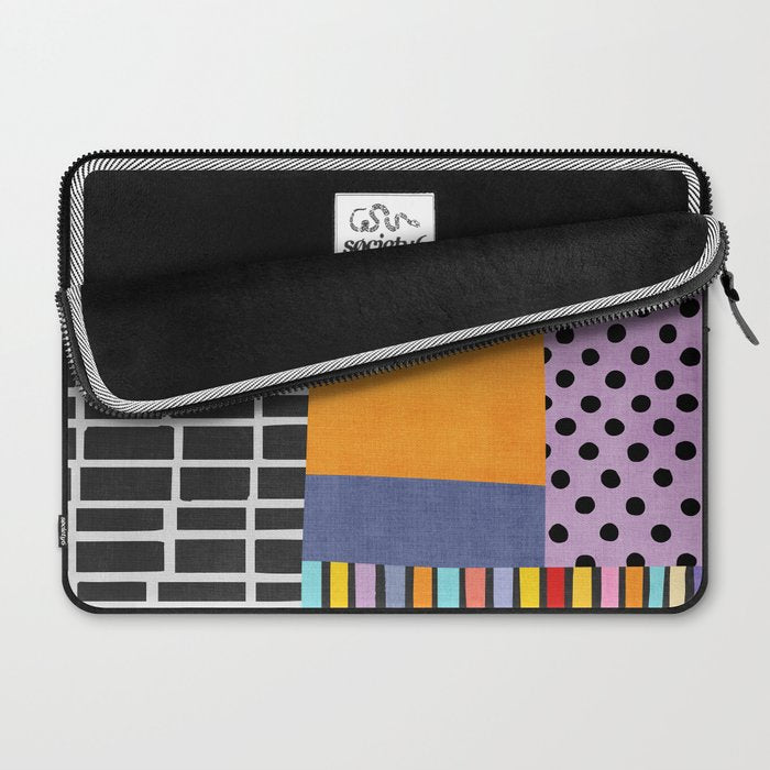Modern Multicolor Patchwork Design Laptop Sleeve Gallery Image 2