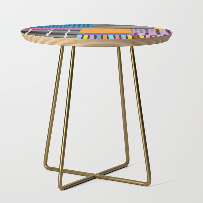 Modern Multicolor Patchwork Design Side Table Gallery Image 1