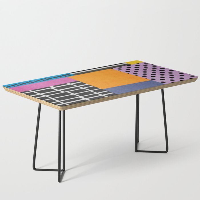 Modern Multicolor Patchwork Design Coffee Table Gallery Image 1