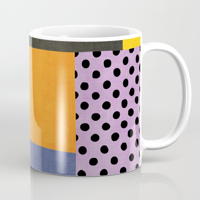 Modern Multicolor Patchwork Design Coffee Mug Gallery Image 1