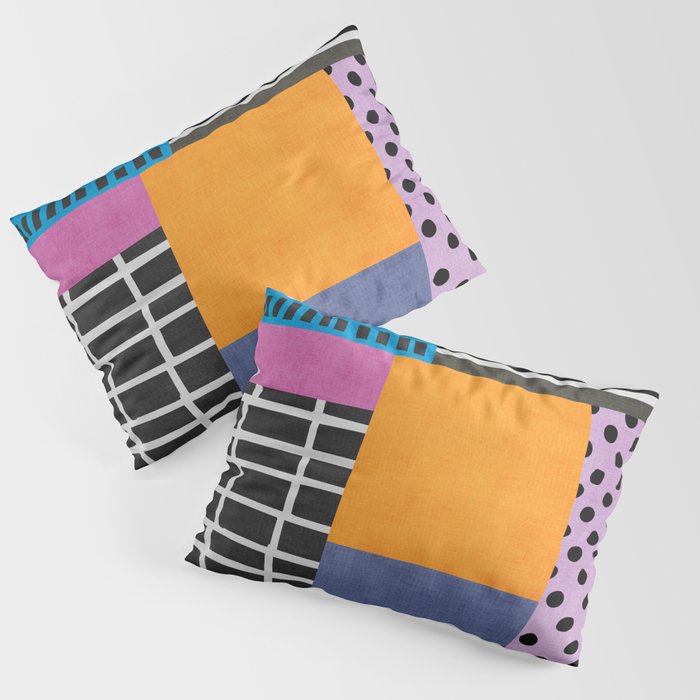 Modern Multicolor Patchwork Design Pillow Sham Gallery Image 3