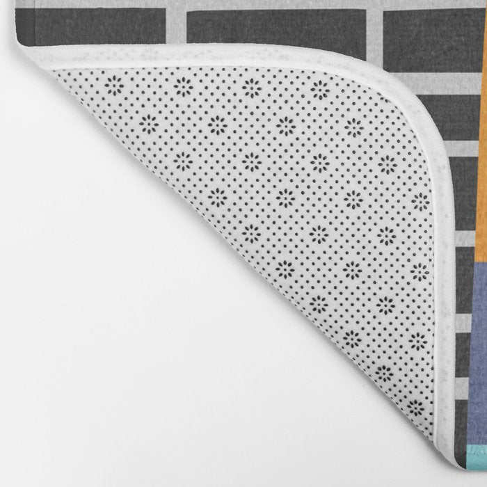 Modern Multicolor Patchwork Design Bath Mat Gallery Image 2