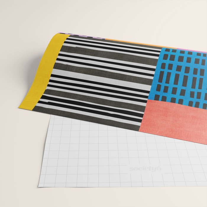 Modern Multicolor Patchwork Design Wrapping Paper Gallery Image 2