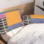 Modern Multicolor Patchwork Design Pillow Sham Gallery Image 2
