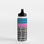 Modern Multicolor Patchwork Design Water Bottle Gallery Image 3