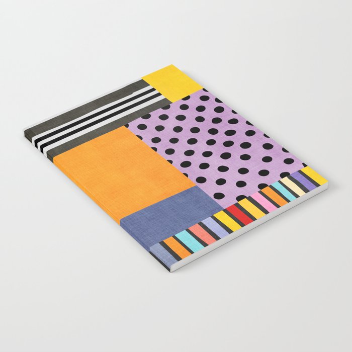 Modern Multicolor Patchwork Design Notebook Gallery Image 2