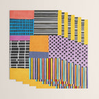 Modern Multicolor Patchwork Design Wrapping Paper Gallery Image 3