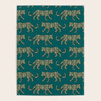 Kitty Parade - Olive on Dark Teal Poster Gallery Image 4