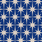 Mid-Century Modern Starburst Pattern in Stone and Blue Coffee Mug Gallery Image 2
