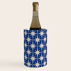 Mid-Century Modern Starburst Pattern in Stone and Blue Wine Chiller Gallery Image 2