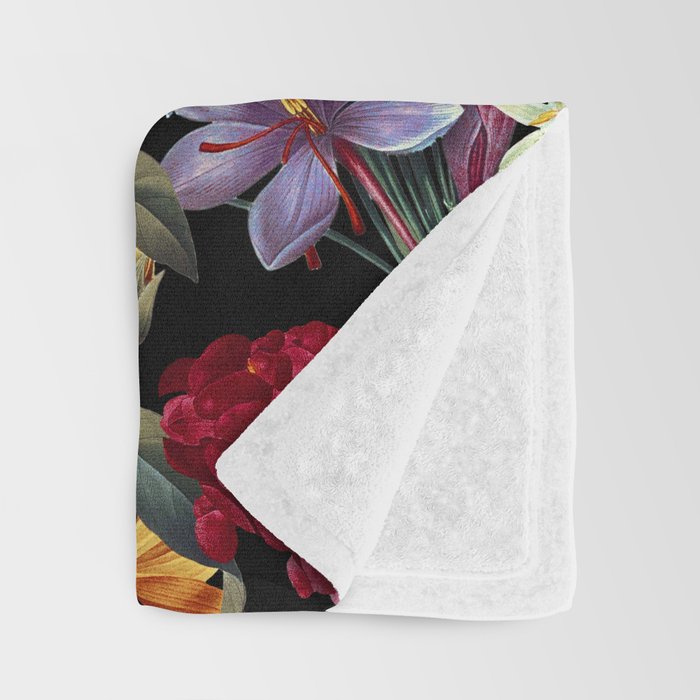 Isolated Blooms II Night Throw Blanket Gallery Image 3