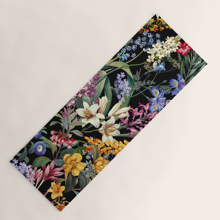 Isolated Blooms II Night Yoga Mat Gallery Image 1