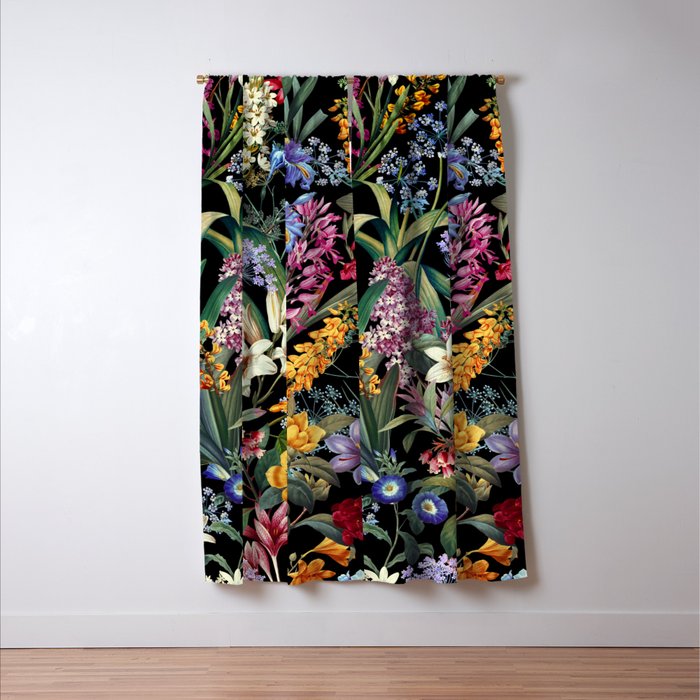 Isolated Blooms II Night Window Curtain Gallery Image 3