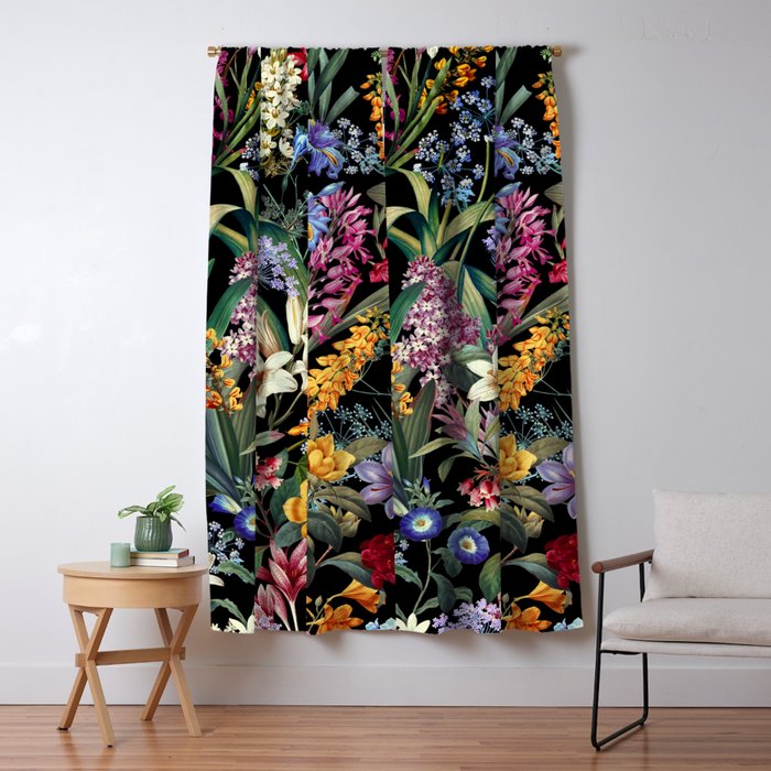 Isolated Blooms II Night Window Curtain Gallery Image 5