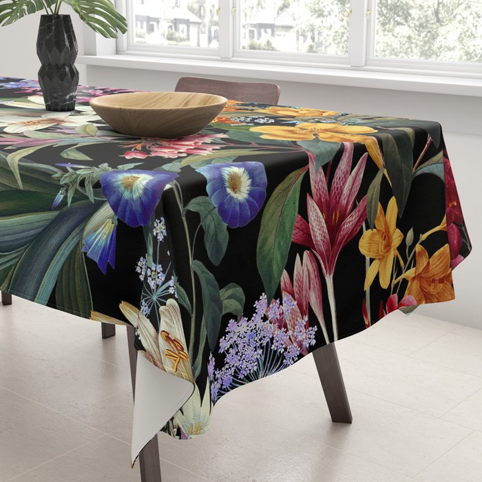 Isolated Blooms II Night Tablecloth Gallery Image 3