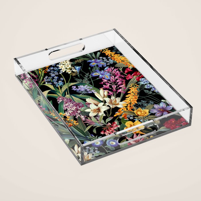 Isolated Blooms II Night Acrylic Tray Gallery Image 1