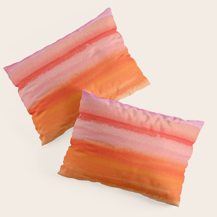 Watercolor Sunset Sky Pillow Sham Gallery Image 1