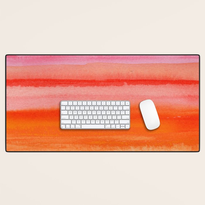 Watercolor Sunset Sky Desk Mat Gallery Image 1