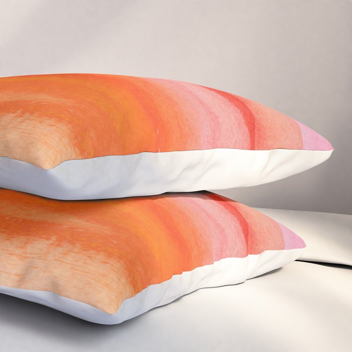 Watercolor Sunset Sky Pillow Sham Gallery Image 3