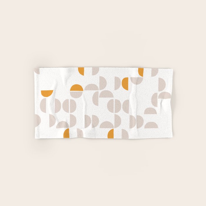 Mid Century Modern organic geometric snow pattern 7 Bath Towel Gallery Image 1