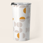 Mid Century Modern organic geometric snow pattern 7 Travel Mug Gallery Image 3