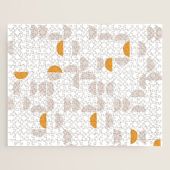 Mid Century Modern organic geometric snow pattern 7 Jigsaw Puzzle Gallery Image 1