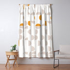 Mid Century Modern organic geometric snow pattern 7 Window Curtain Gallery Image 5