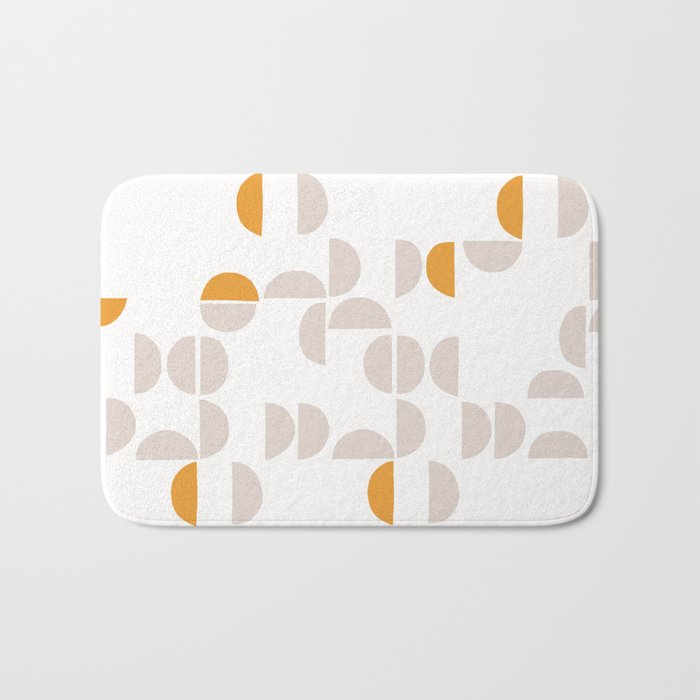 Mid Century Modern organic geometric snow pattern 7 Bath Mat Gallery Image 1