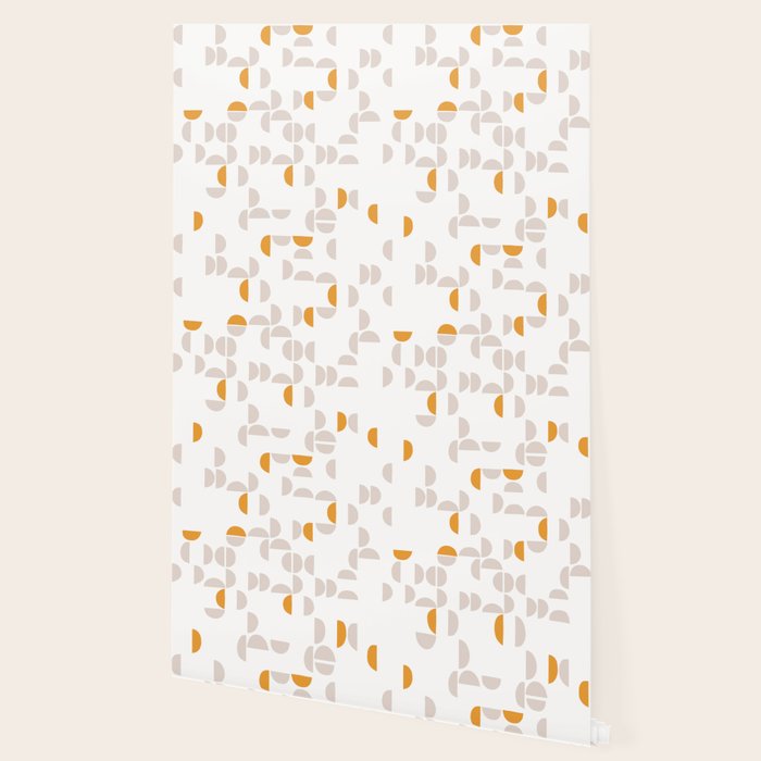 Mid Century Modern organic geometric snow pattern 7 Wallpaper Gallery Image 2