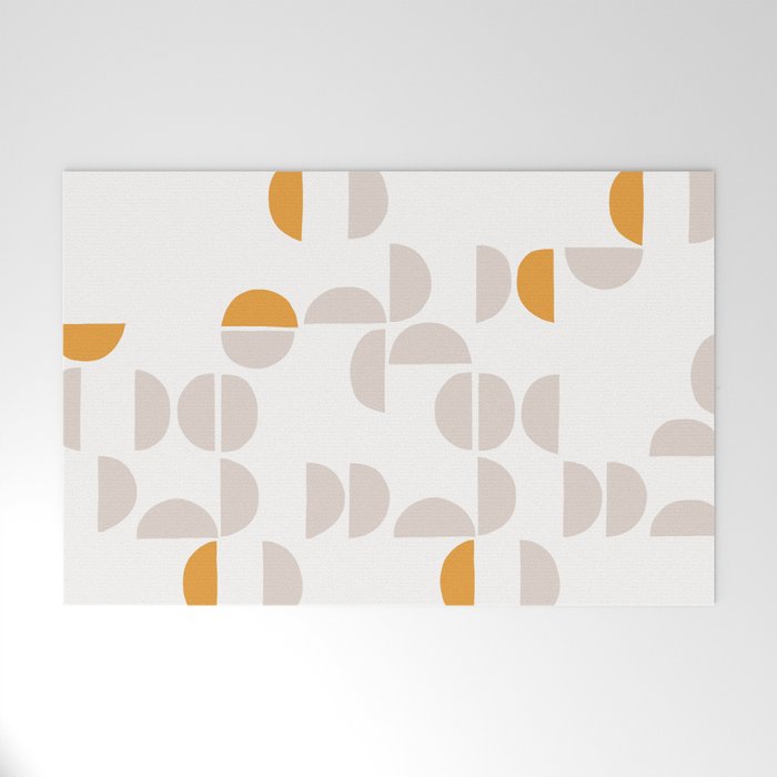 Mid Century Modern organic geometric snow pattern 7 Welcome Mat Gallery Image 1