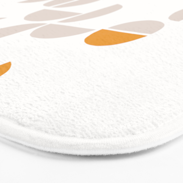 Mid Century Modern organic geometric snow pattern 7 Bath Mat Gallery Image 3