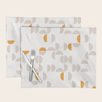Mid Century Modern organic geometric snow pattern 7 Placemat Gallery Image 1