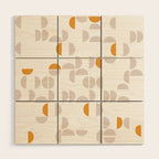 Mid Century Modern organic geometric snow pattern 7 Wood Wall Art Gallery Image 1