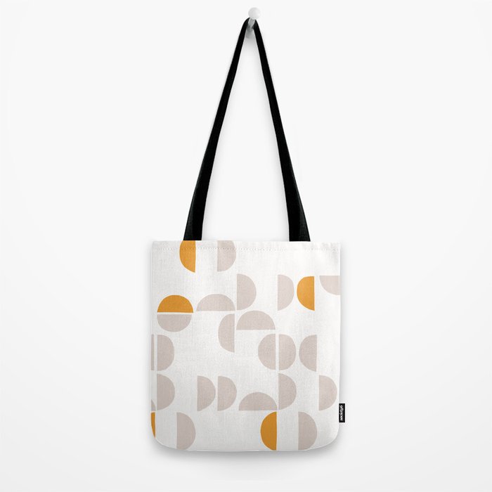 Mid Century Modern organic geometric snow pattern 7 Tote Bag Gallery Image 2