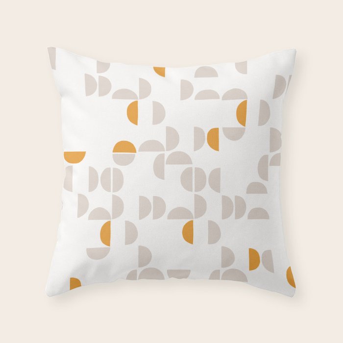 Mid Century Modern organic geometric snow pattern 7 Throw Pillow Gallery Image 6