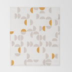 Mid Century Modern organic geometric snow pattern 7 Throw Blanket Gallery Image 2