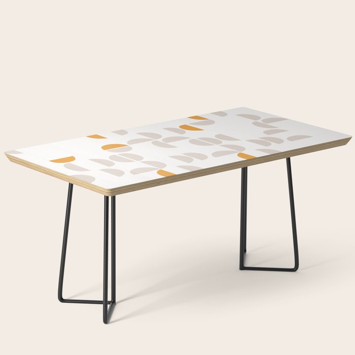 Mid Century Modern organic geometric snow pattern 7 Coffee Table Gallery Image 1