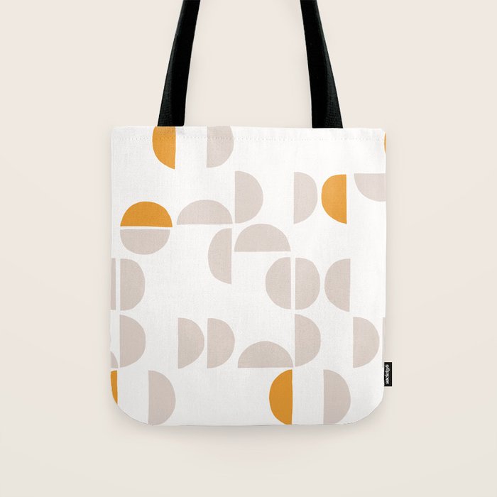 Mid Century Modern organic geometric snow pattern 7 Tote Bag Gallery Image 1