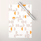 Mid Century Modern organic geometric snow pattern 7 Wrapping Paper Gallery Image 1