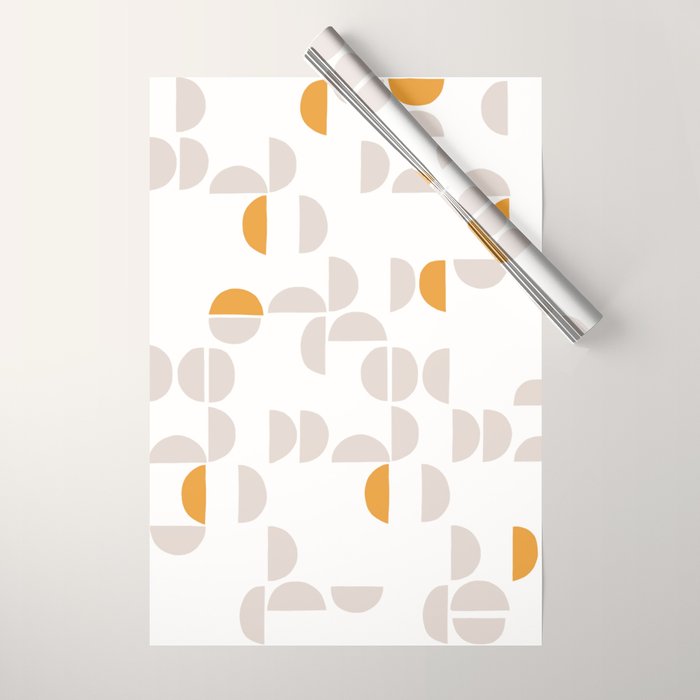 Mid Century Modern organic geometric snow pattern 7 Wrapping Paper Gallery Image 1