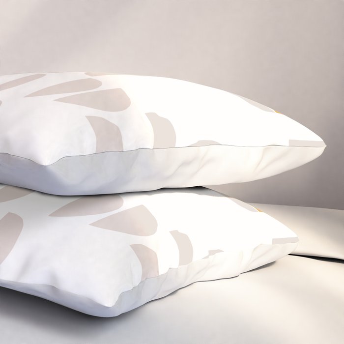 Mid Century Modern organic geometric snow pattern 7 Pillow Sham Gallery Image 3