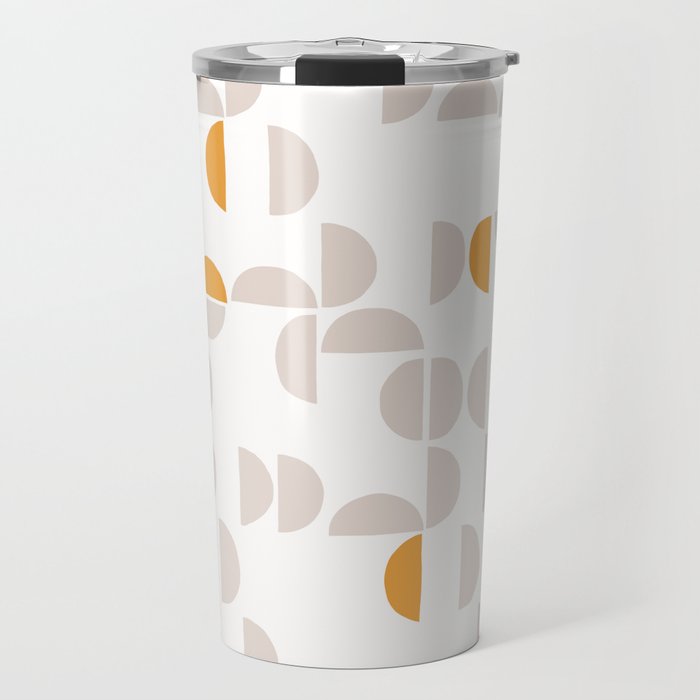 Mid Century Modern organic geometric snow pattern 7 Travel Mug Gallery Image 1