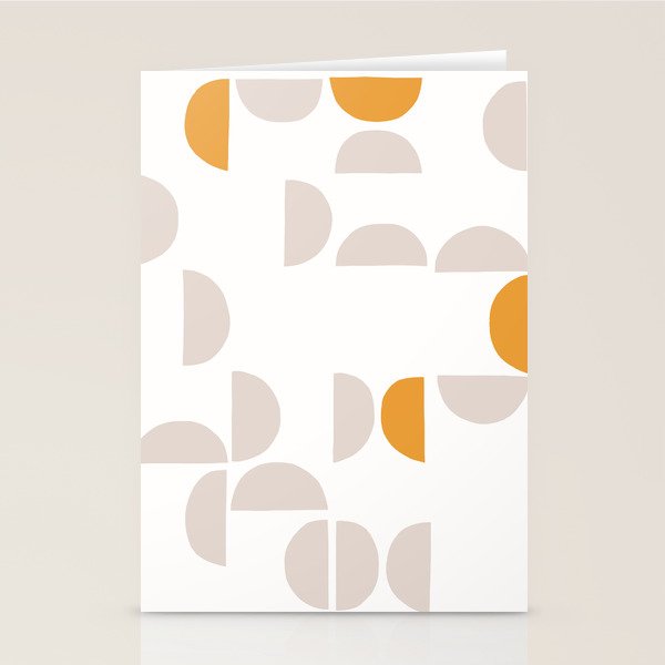 Mid Century Modern organic geometric snow pattern 7 Stationery Card Gallery Image 2