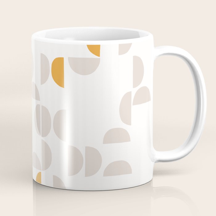 Mid Century Modern organic geometric snow pattern 7 Coffee Mug Gallery Image 1