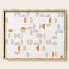 Mid Century Modern organic geometric snow pattern 7 Serving Tray Gallery Image 1