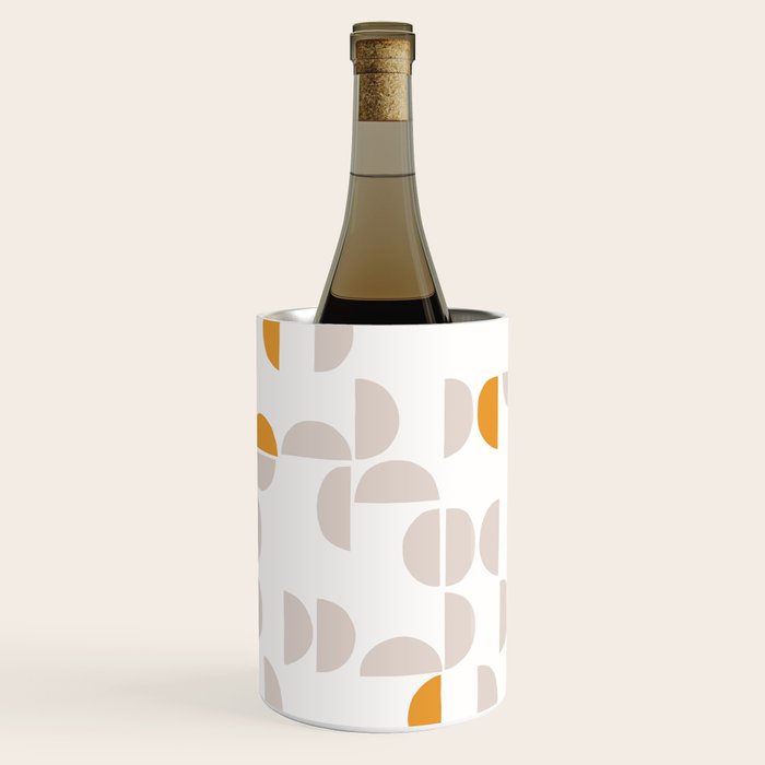 Mid Century Modern organic geometric snow pattern 7 Wine Chiller Gallery Image 1