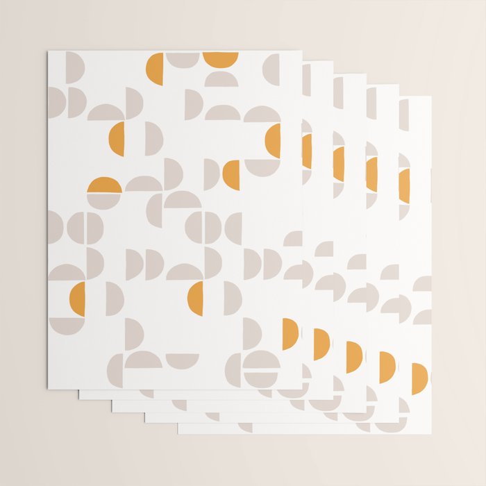 Mid Century Modern organic geometric snow pattern 7 Wrapping Paper Gallery Image 3