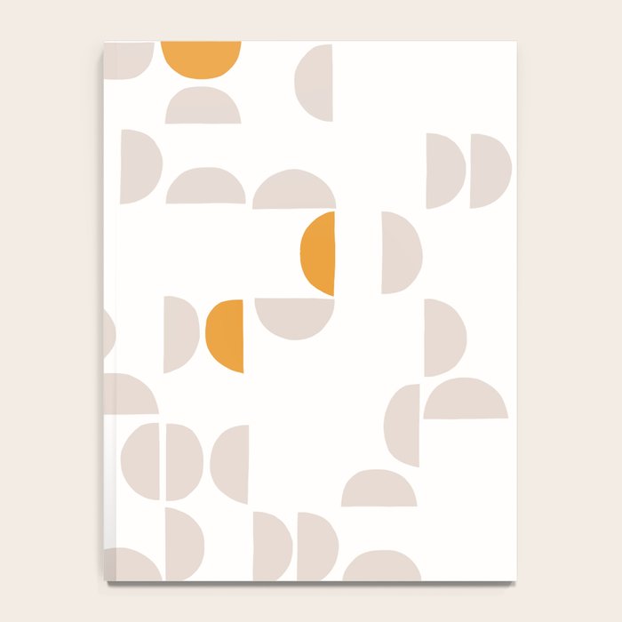 Mid Century Modern organic geometric snow pattern 7 Notebook Gallery Image 4